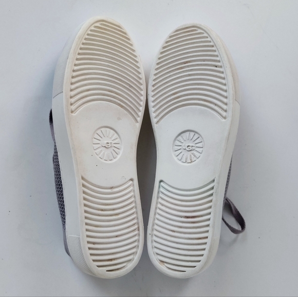 UGG Zilo Platform Knit Sneakers 8 Gray Platform Lace Up - Picture 7 of 14